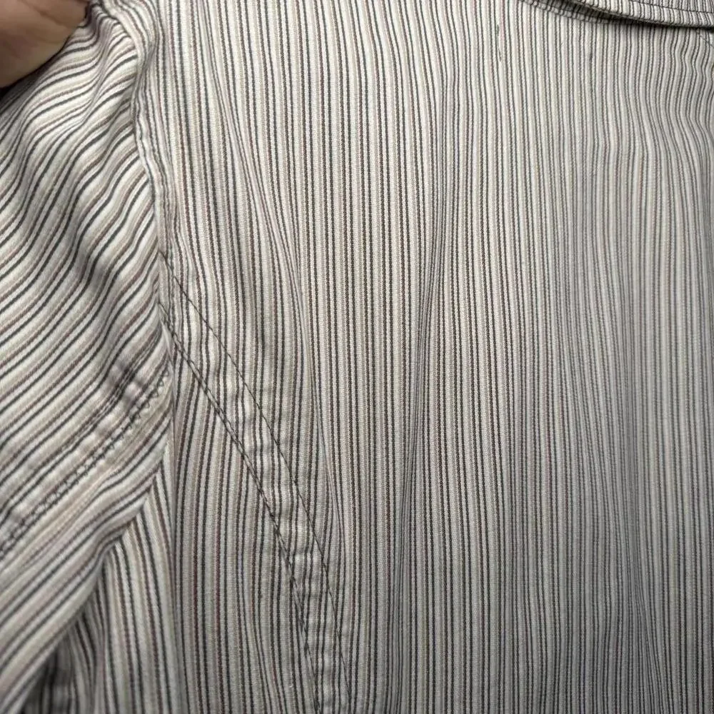 Y2K Indie vanguard Preppy Beige Striped Blazer Jacket - Picture 6 of 6